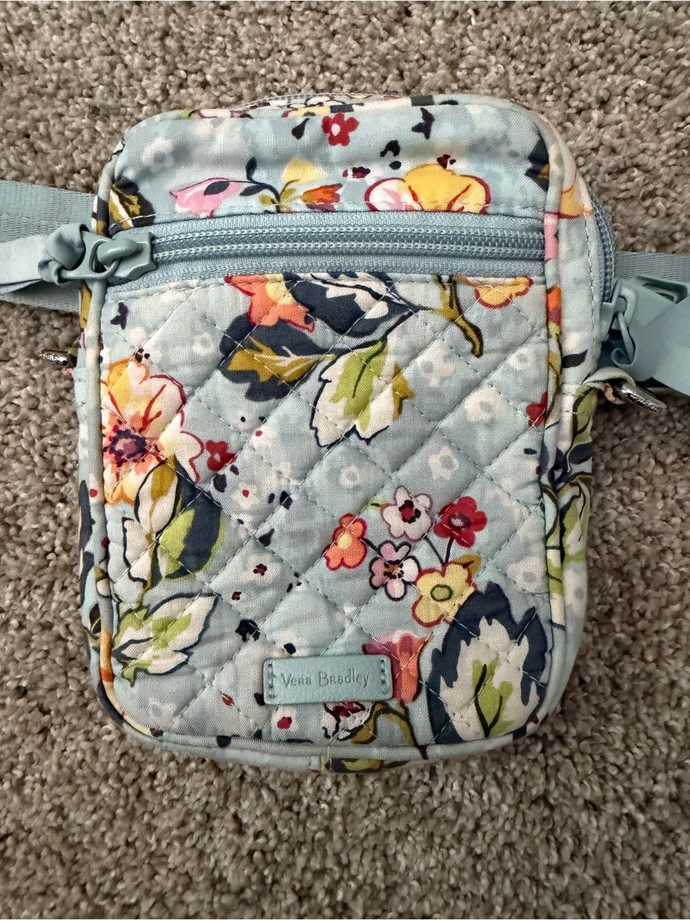 Vera Bradley Pastel Floral Quilted Crossbody Bag
